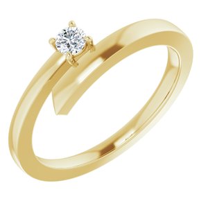14K Yellow Gold 1-Stone Family Engravable Ring Mounting