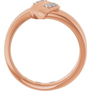 14K Rose Gold 5-Stone Family Engravable Ring Mounting