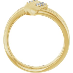 10K Yellow Gold 5-Stone Family Engravable Ring Mounting