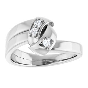 Continuum Sterling Silver 3-Stone Family Engravable Ring Mounting