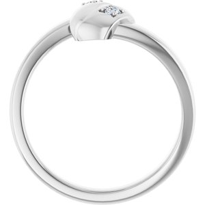 Continuum Sterling Silver 2-Stone Family Engravable Ring Mounting