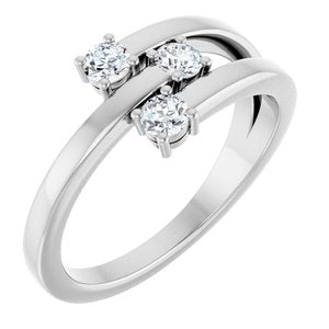 Sterling Silver 3-Stone Family Ring Mounting