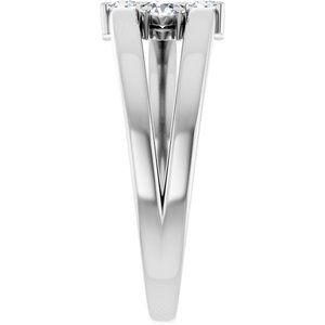 Platinum 3-Stone Family Ring Mounting