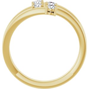 10K Yellow Gold 4-Stone Family Ring Mounting