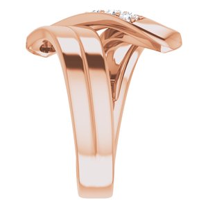 14K Rose Gold 4-Stone Family Ring Mounting