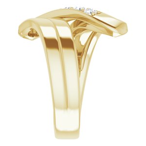 18K Yellow Gold 4-Stone Family Ring Mounting