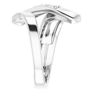 Continuum Sterling Silver 3-Stone Family Ring Mounting