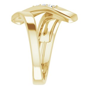 14K Yellow Gold 3-Stone Family Ring Mounting