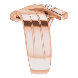 10K Rose Gold 5-Stone Family Ring Mounting