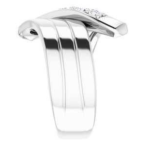 18K White Gold 5-Stone Family Ring Mounting