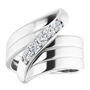 Sterling Silver 5-Stone Family Ring Mounting