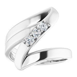 Continuum Sterling Silver 3-Stone Family Ring Mounting