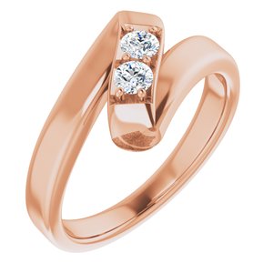 18K Rose Gold 2-Stone Family Ring Mounting