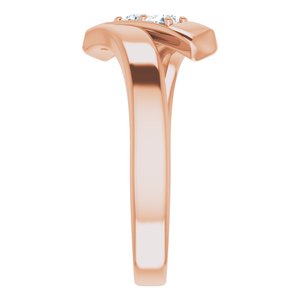 10K Rose Gold 2-Stone Family Ring Mounting