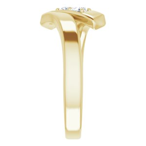 14K Yellow Gold 2-Stone Family Ring Mounting