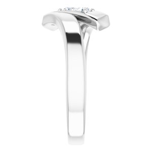 14K White Gold 2-Stone Family Ring Mounting