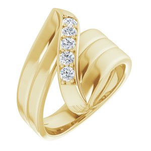 18K Yellow Gold 5-Stone Family Ring Mounting