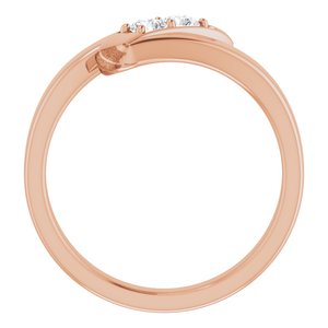 18K Rose Gold 2-Stone Family Ring Mounting