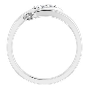 14K White Gold 2-Stone Family Ring Mounting