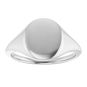 Continuum Sterling Silver 11x9 mm Oval Signet Ring