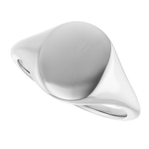 Continuum Sterling Silver 11x9 mm Oval Signet Ring