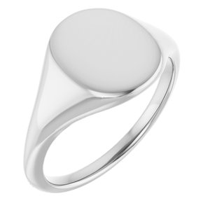 Continuum Sterling Silver 11x9 mm Oval Signet Ring