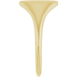 14K Yellow Gold 11x9 mm Oval Signet Ring