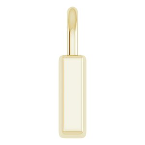 18K Yellow Gold Engravable Lock Pendant