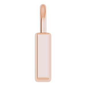 18K Rose Gold Engravable Lock Pendant