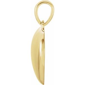 14K Yellow Gold 1/10 CT Natural Diamond Heart Pendant