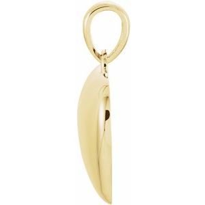 14K Yellow Gold 20.15x16 mm Heart Pendant Mounting for 3 mm Round