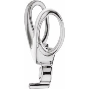 Platinum 1-Stone Engravable Family Slide Pendant Mounting