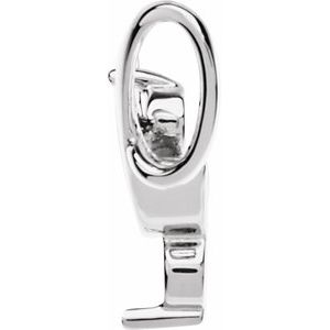 Platinum 2-Stone Engravable Family Slide Pendant Mounting
