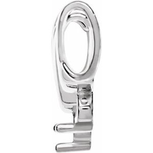 18K Palladium White Gold 3-Stone Engravable Family Slide Pendant Mounting