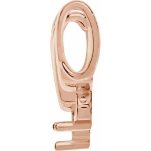 18K Rose Gold 3-Stone Engravable Family Slide Pendant Mounting