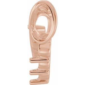18K Rose Gold 6-Stone Engravable Family Slide Pendant Mounting