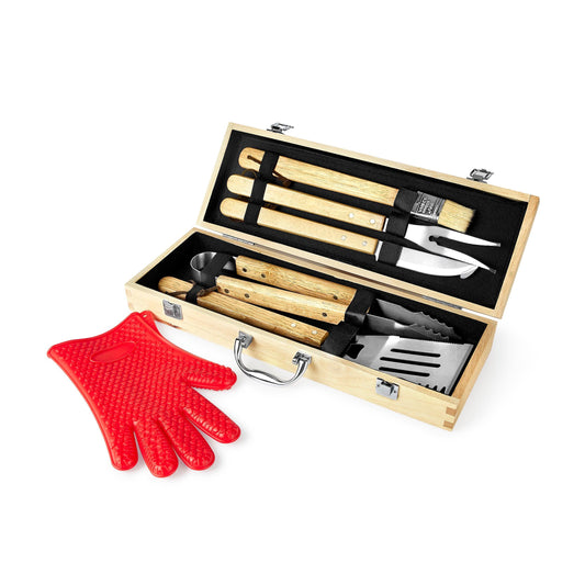 Customizable BBQ Grill Set with Case