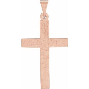 14K Rose Gold Cross Pendant