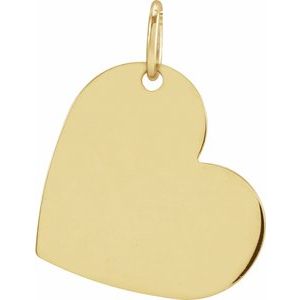 18K Yellow Gold Vermeil Be Posh�� Engravable Heart Pendant