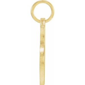 18K Yellow Gold Vermeil Be Posh�� Engravable Heart Pendant