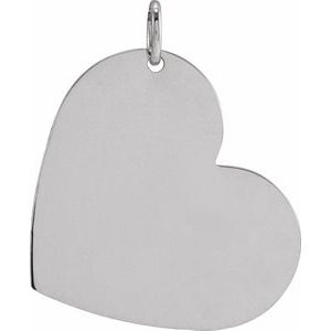 Sterling Silver Be Posh�� Engravable Heart Pendant