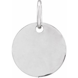 Sterling Silver Be Posh�� Engravable Disc Pendant