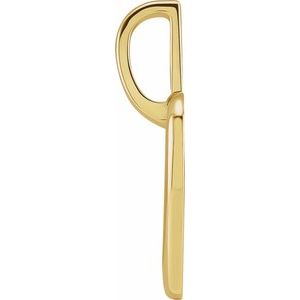 18K Yellow Gold 1.7 mm Round Engravable Heart Charm/Pendant Mounting