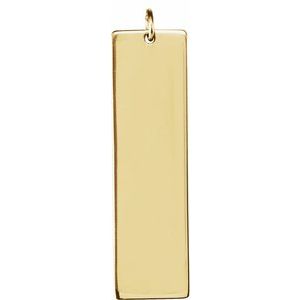 18K Yellow Gold Vermeil Be Posh�� Engravable Rectangle Pendant