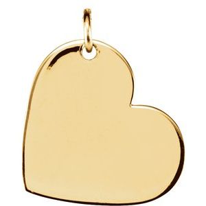18K Yellow Gold Vermeil Be Posh�� Engravable Heart Pendant