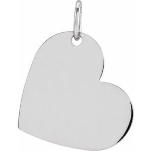 Sterling Silver Be Posh�� Engravable Heart Pendant