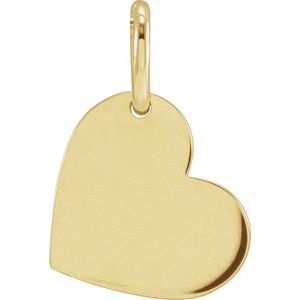 18K Yellow Gold Vermeil Be Posh�� Engravable Heart Pendant