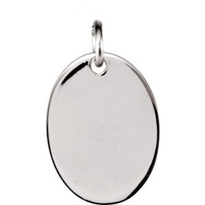 Sterling Silver Be Posh�� Engravable Oval Pendant