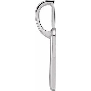 18K White Gold 1.7 mm Round Engravable Heart Charm/Pendant Mounting