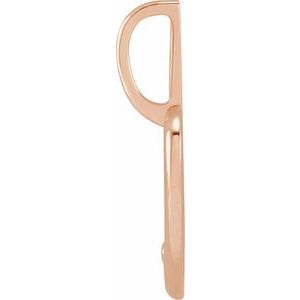 10K Rose Gold 1.7 mm Round Engravable Heart Charm/Pendant Mounting